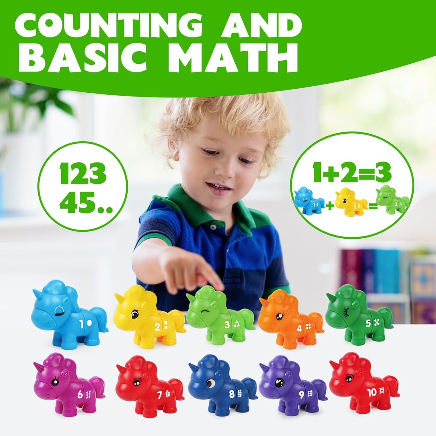 TSYAN Ice Cream Toy Set - Number & Shape Sorting Stacking Bucket for Toddlers - Educational Counting Color Recognition - Fine Motor Toys Math Learning Toys for Kids Ages 3+Year Old