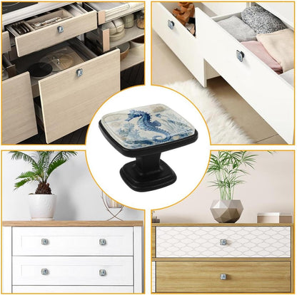 4 Pack Cabinet Knobs Drawer Pulls, 30mm Round ABS Glass Drawer Hardware Growing Purple Butterflies Cabinet Handles with Screws for Dressers Kitchens Cupboard
