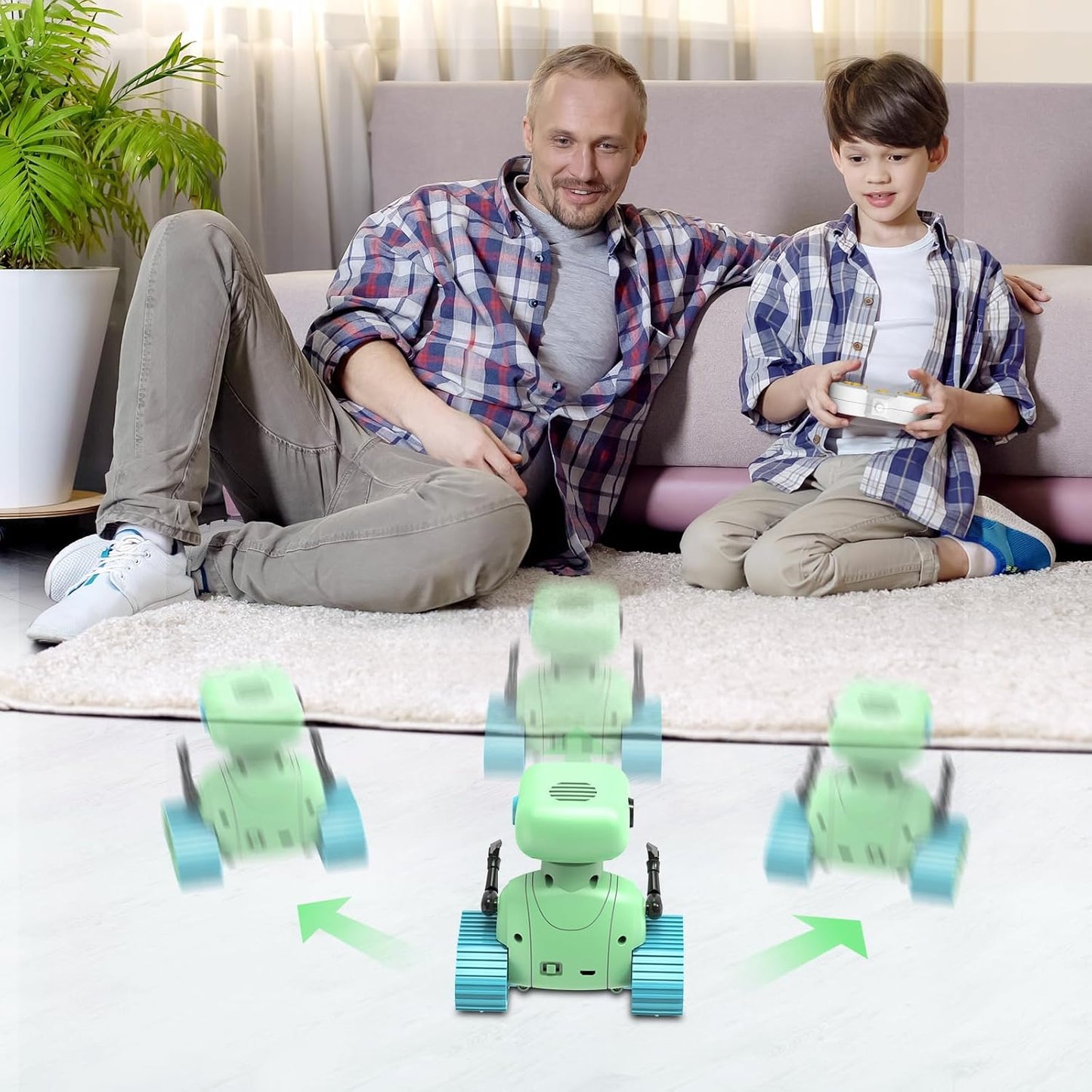 ALLCELE LED RC Robot Toys for Girls with Programming, Music, Demo and LED Function, Remote Control Robot Toy, Gift for Girls 3-8 Years Old Blue Pink