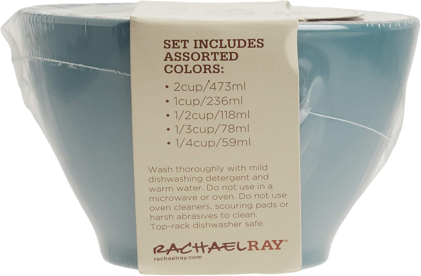 Rachael Ray Tools and Gadgets Nesting/Stackable Measuring Cups Set, 6 Piece - Assorted Colors