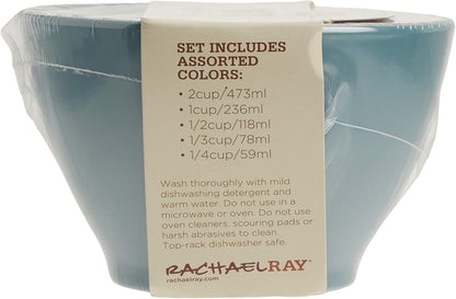 Rachael Ray Tools and Gadgets Nesting/Stackable Measuring Cups Set, 6 Piece - Assorted Colors