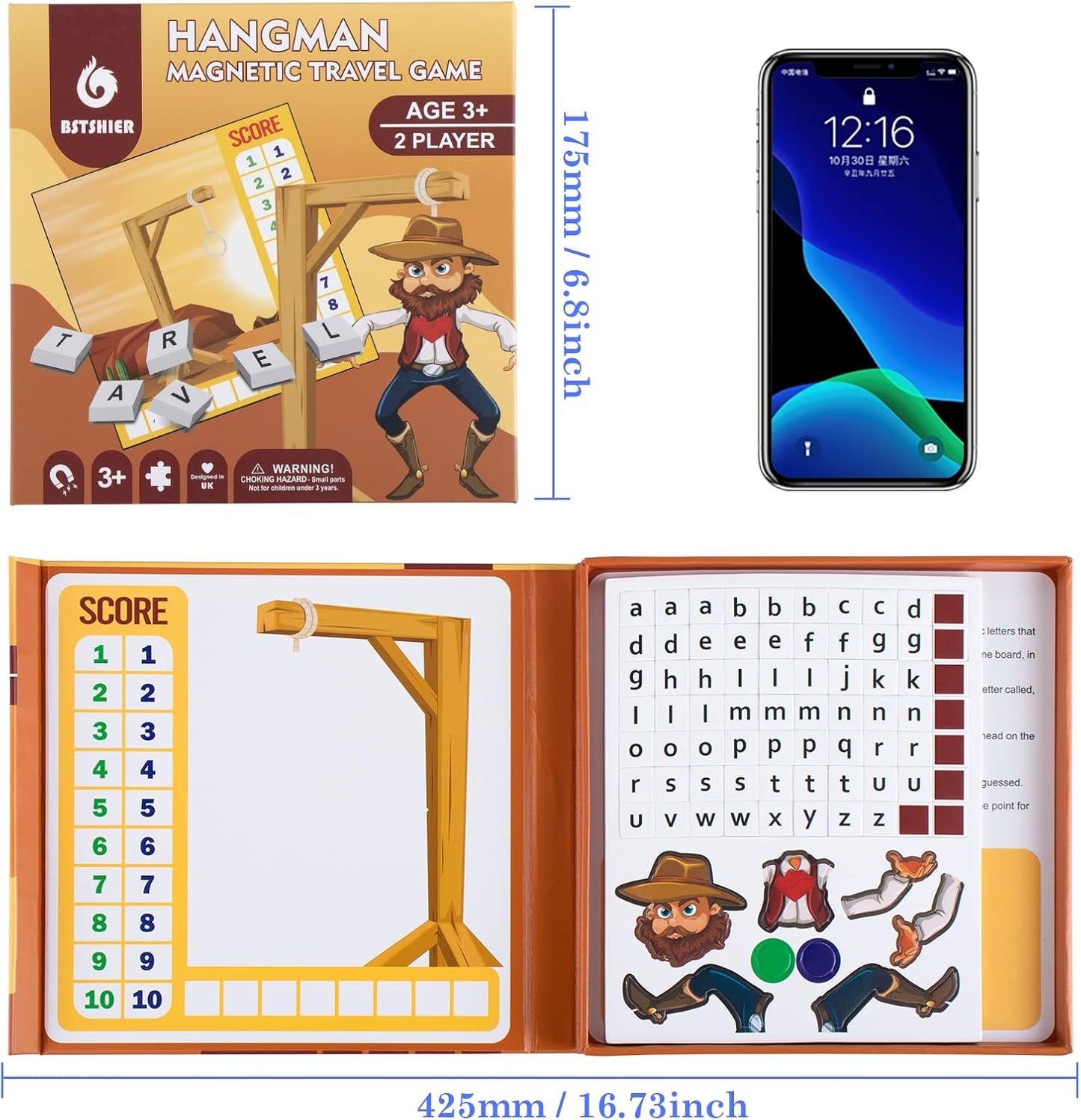 TRAVOFUN Magnetic Fishing Game Book - Travel Toys for Toddlers 3-5 - Car Road Trip Essentials & Airplane Activities for Kids - Montessori Learning Gift with 2 Poles & 27 Ocean Fish (Quiet & Portable)