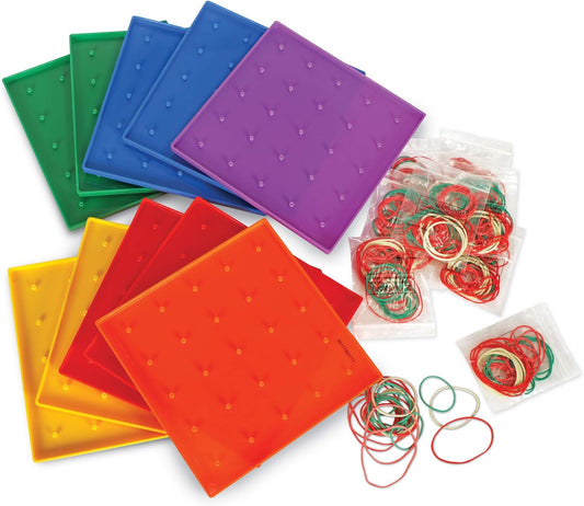Learning Resources Classpack Geoboards, 7 Inches Each, Set of 10 Geoboards, Ages 5+