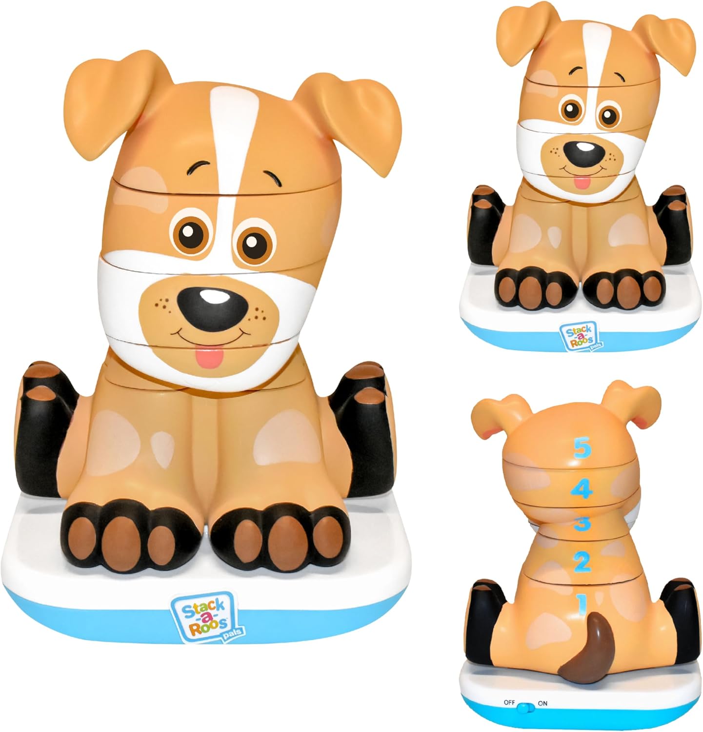 Stack-a-Roos Baby Giraffe by Salus Brands - Animal Stacking Toy, Educational Early Learning Toy for Infants Babies Toddlers, Age 12+ Months - Great Baby Gifts, STEM