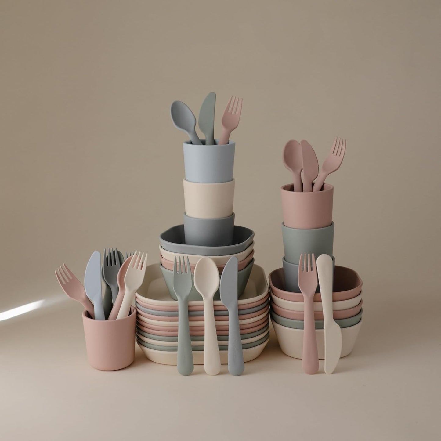 mushie Dinnerware Cups For Kids | Made in Denmark, Set of 2 (Ivory) - Colors B
