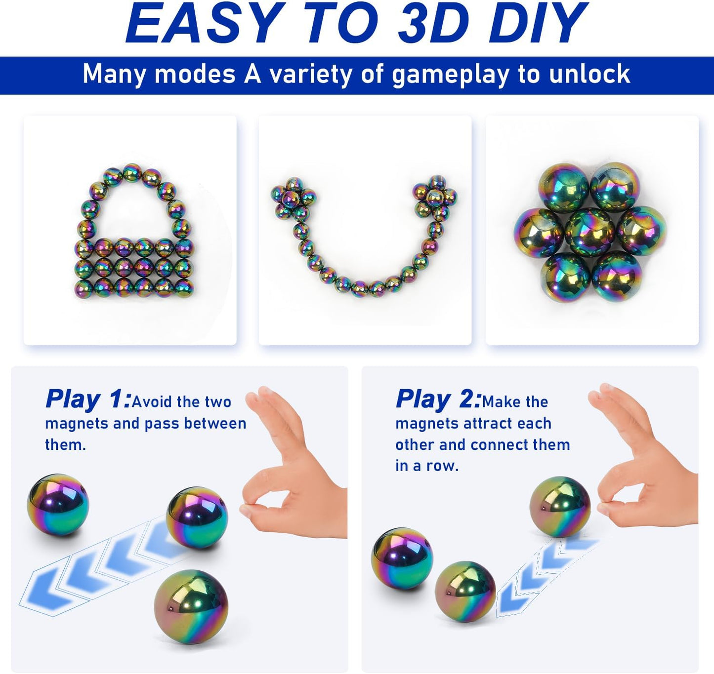 32 Pcs Magnetic Balls Fidget Toy,Adult Fidget Toys, Science Kit for Anxiety Relief,Office Desktop Decoration, Anti Anxiety, Executive Desk Toys ,Building Crafts for Teens Party Favors Gift(Balck)