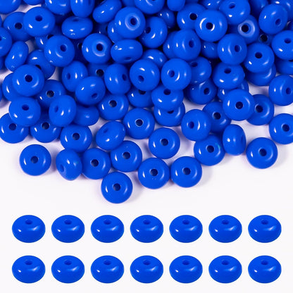 500PCS 8mm Acrylic Lentil Beads, White Abacus Beads Loose Beads for Crafts, Acrylic Spacer Beads for Jewelry Bracelet Necklace Making, Beads for Pens Charms Crafts, Small
