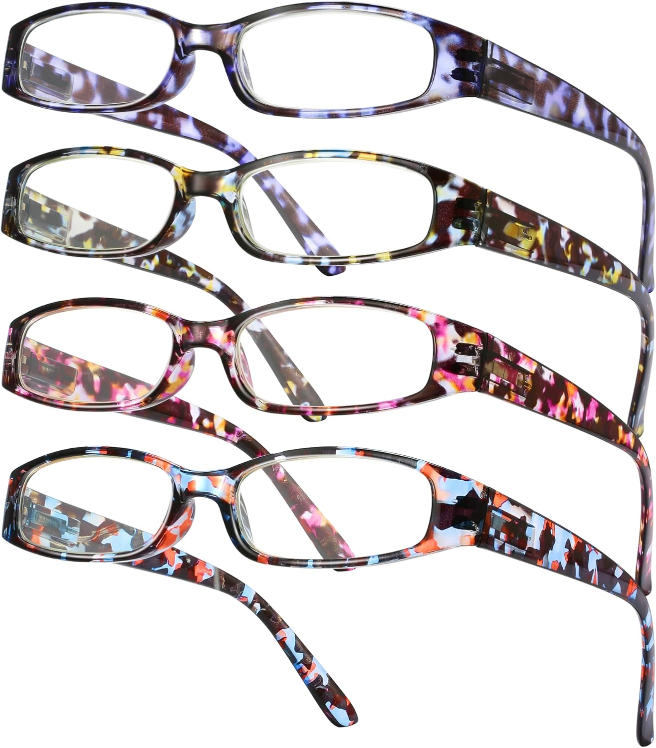 Gaoye 4-Pack Readers for Women, Blue Light Blocking Reading Glasses, Stylish Reading Glasses for Women in 4 Patterns