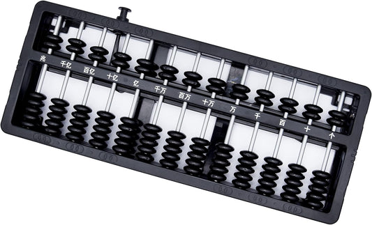 1 Piece Abacus 13 Digits, Abacus Chinese Vintage, Abacus Wooden, for Arithmetic Mathematic Education