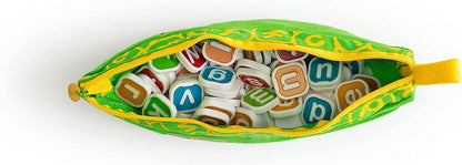 Bananagrams Classic Word Game – Fast-Paced Spelling & Anagram, Family & Travel Game , 144 Letter Tiles in Portable Banana Pouch, 1–8 Players, Educational Wordplay Fun for Ages 7+