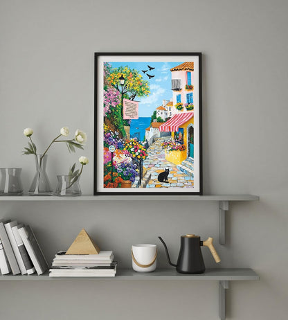Puzzles for Adults 1000 Pieces,Seaview Campground Jigsaw Puzzle with 1:1 HD Poster, Perfect Interlocking No Dust, Stress Relief Ideal Gift for Family Games