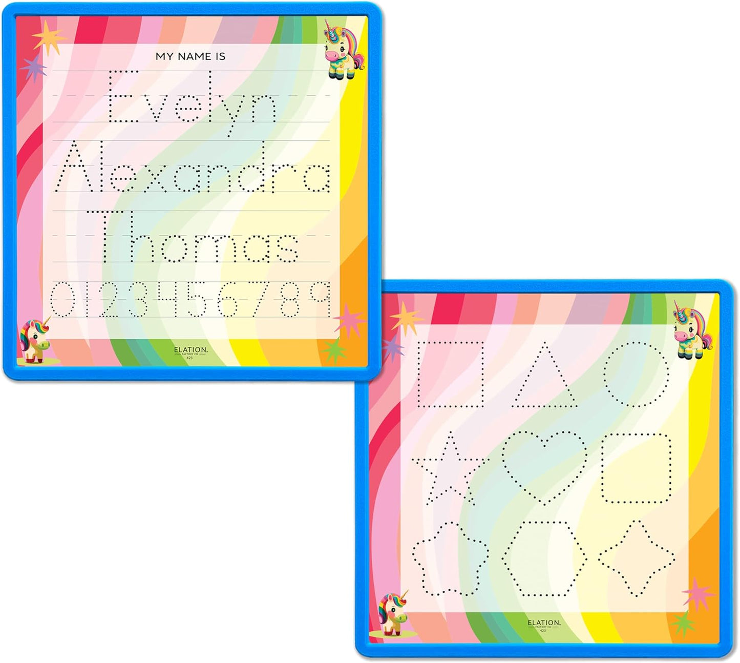 Kid's Name Tracing Board | Dry Erase Letter Tracing | Reusable Name Alphabet Tracing| Number Tracing | Personalized | Baby Unicorn Theme