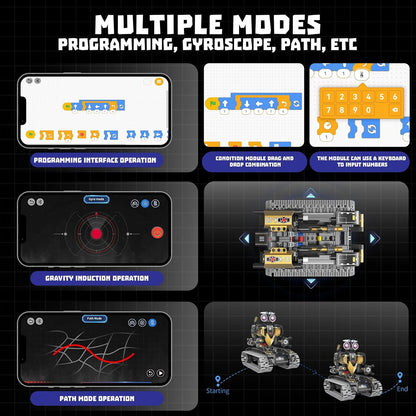 Robot Building Kit with APP/Remote Control STEM Gifts for Boys Age 8-16,Technic Coding Robotic Toys for Kids Birthday, Buildable 5in1 Models with 352+ Pieces