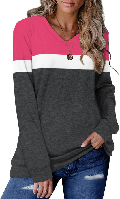 CRAZY GRID Womens Trendy Long Sleeve Shirts Casual Loose Soft Sweatshirt Fall Tops