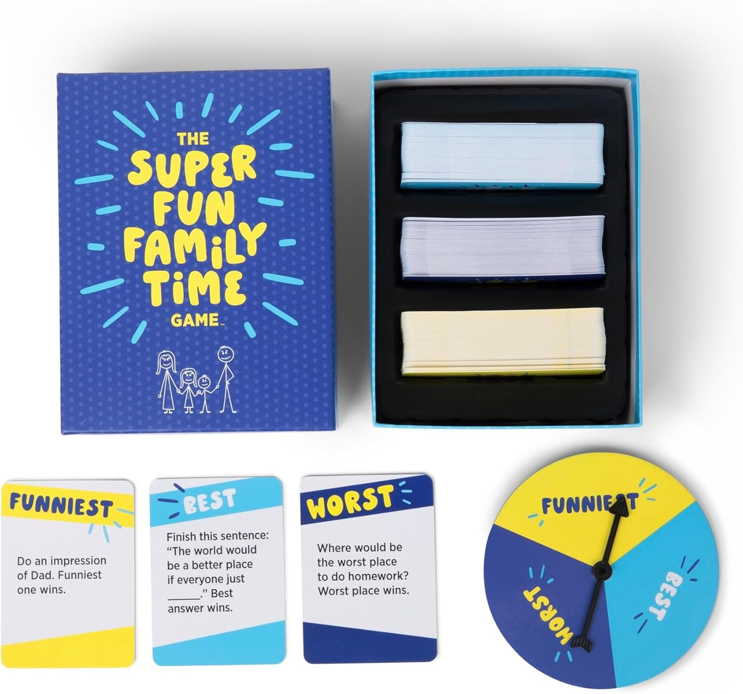 DSS Games The Super Fun Family Time Game [Family Card Game, Entertaining Conversation Starters & Challenges | Great for Gifts and Reunions | for Adults, Kids & Teens, Ages 8+]
