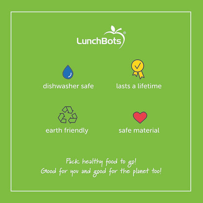 LunchBots Silicone Suction Bowl for Baby & Toddler, Stackable Nesting Bowl Set of 3 with Lid for Feeding, Portable Travel Bowls, Dishwasher Safe, 5/8/17 oz (Blue/Green)