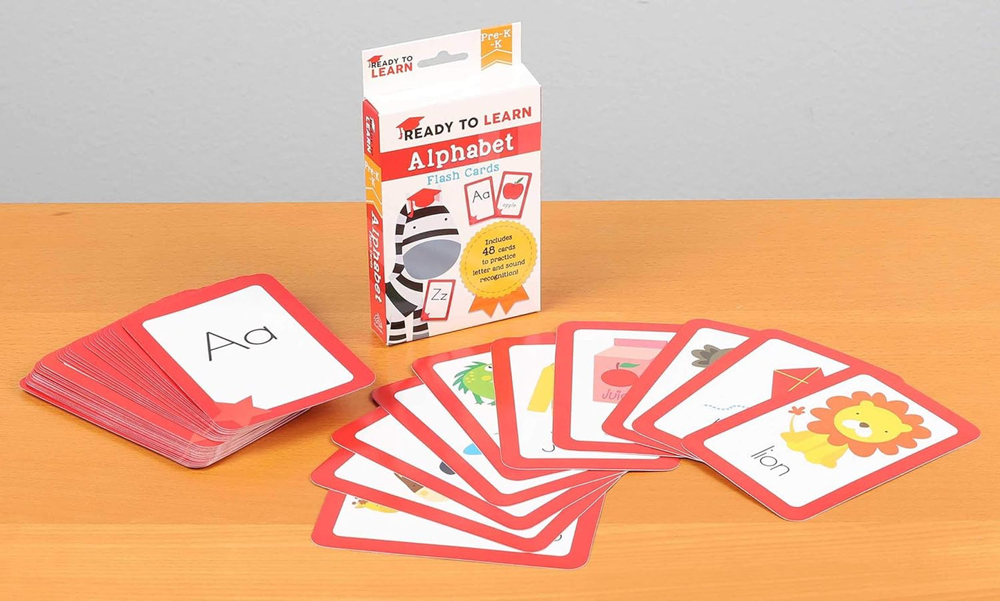 Ready to Learn: Pre-K-K Alphabet Flash Cards: Includes 48 Cards to Practice Letter and Sound Recognition!