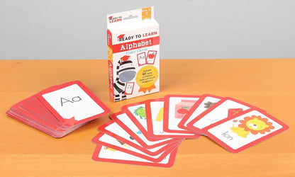 Ready to Learn: Pre-K-K Alphabet Flash Cards: Includes 48 Cards to Practice Letter and Sound Recognition!