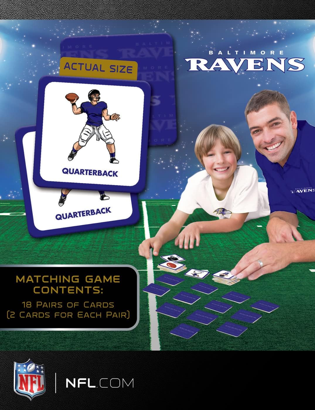 MasterPieces Sports Games - NFL Matching Game - Game for Kids and Family - Laugh and Learn