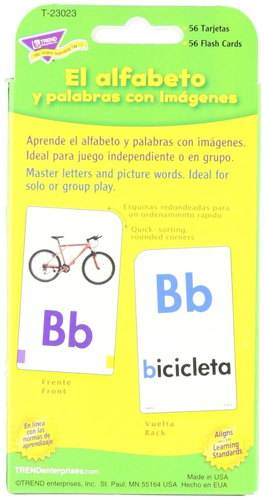 Spanish Alphabet & Picture Words Pocket Flash Cards