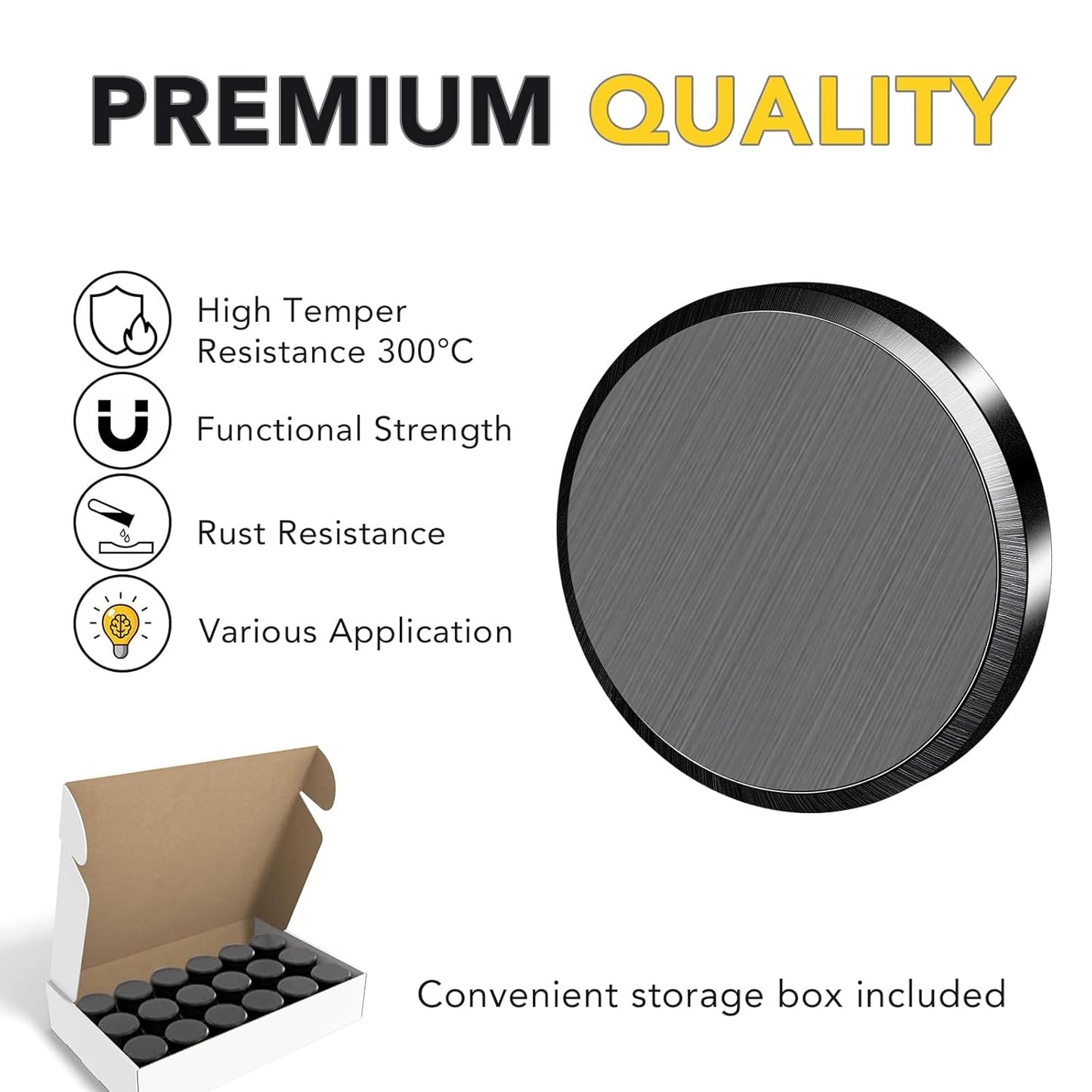 TRYMAG 55 Pack Magnets for Crafts with Adhesive Backing, 1 Inch (25mm) Ceramic Magnets Small Magnet Round Disc for Refrigerator Button DIY Cup Tiny Magnet Craft Hobbies, Science Projects