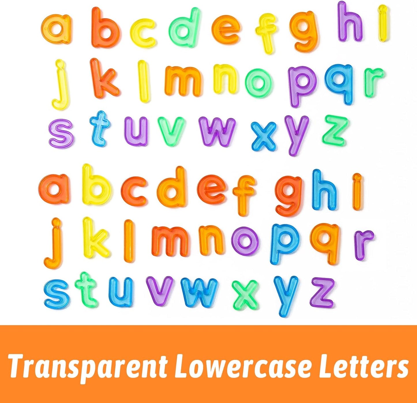 52 Pcs Plastic Capital Letters – 2 Sets of Capital Letters - Perfect Light Table Manipulatives for Early Learning and Play