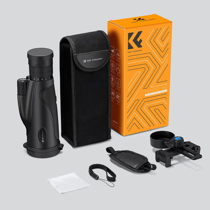 K&F Concept 8-32X50 Zoom Monocular - High Power Dual Focus Prism Compact Monoculars for Kids Adults, with Phone Adapter, Low Light Night Vision, FMC Lens for Bird Watching Hunting Travel Camping Starg