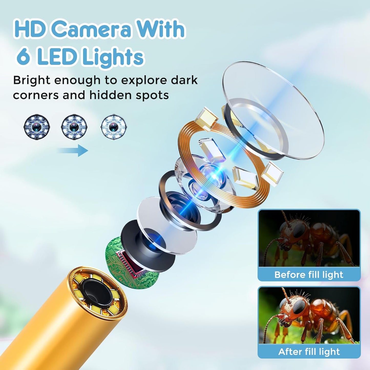Borescope Camera for Kids - STEM Science Educational Toy for 4-12 Years Old Boys & Girls | Birthday Gift for Outdoor Adventures & Nature Discovery (Green)