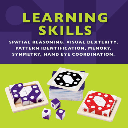 Mindware Q-Bitz Pattern Matching Fun Board Games for Family Game Night | Ages 8 and up 2-4 Players