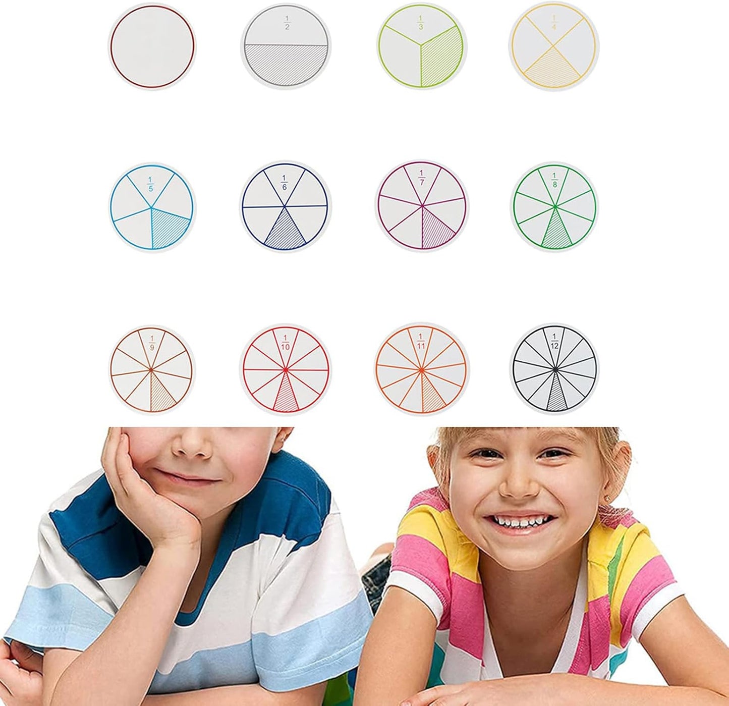 Fractions Circles Interactive Fraction Discs Fraction Mathematics Learning Aid for Student Teacher Student Math Learning