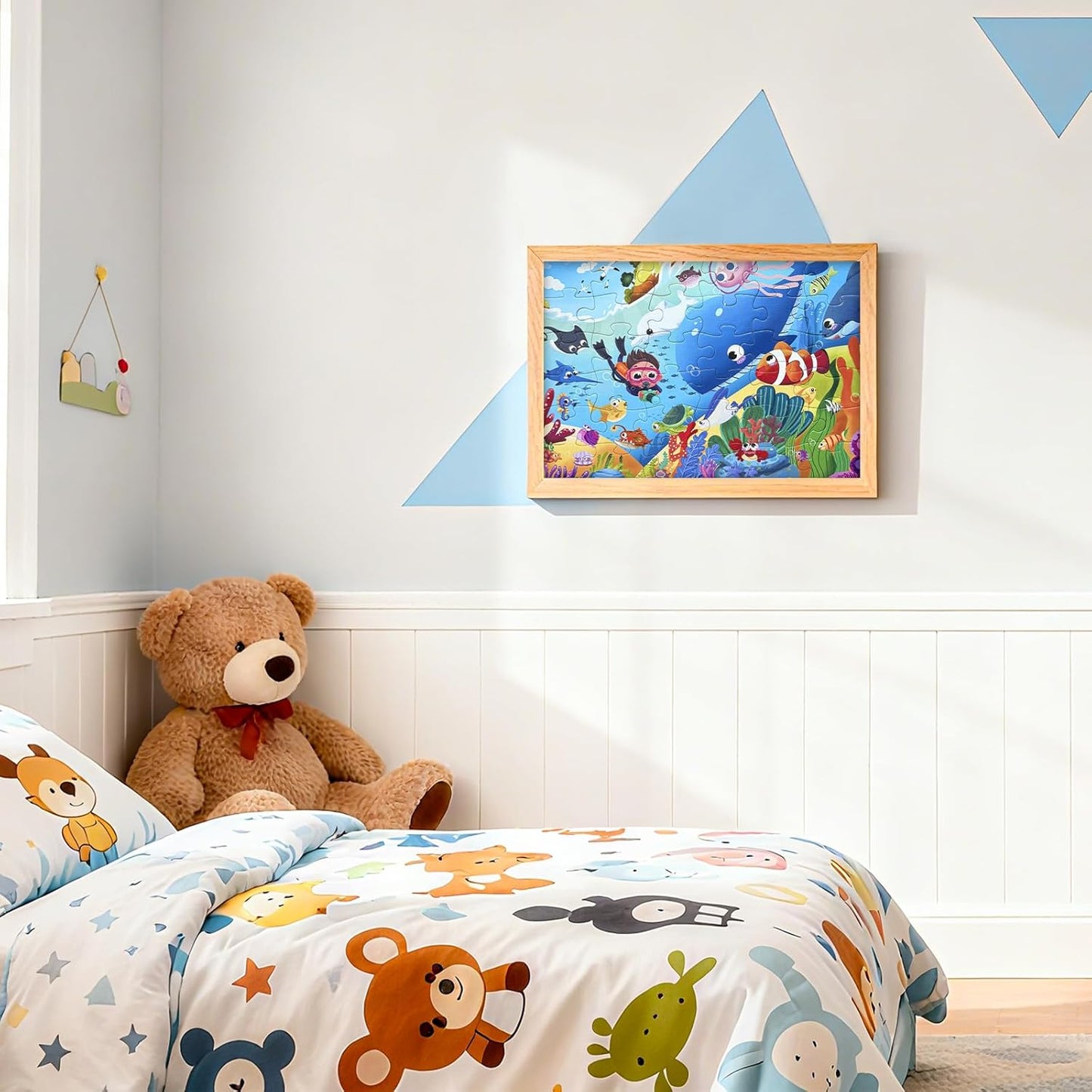 GIVEITALL Jigsaw Puzzles for Kids Ages 3-5 6-8 8-10 Year Old,Dog Planet Floor Puzzle 36 Pieces Enlightening Game Creative Gifts for Boys Girls (Dog)