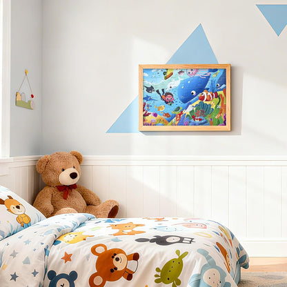 GIVEITALL Jigsaw Puzzles for Kids Ages 3-5 6-8 8-10 Year Old,Dog Planet Floor Puzzle 36 Pieces Enlightening Game Creative Gifts for Boys Girls (Dog)