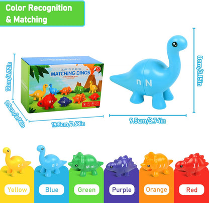 Numbers Matching Game 10 Pcs,123 Counting Dinosaur Toy Montessori Learning Toys for 12 Months Toddlers Kids Ages 1 2 3 4 5 Years Old, Mathematics Educational Preschool Fine Motor Skill Dinosaur Set