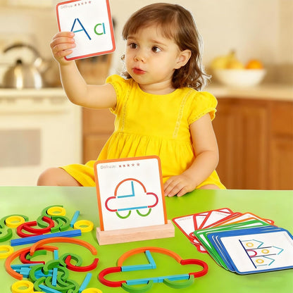 Winbar Kids Toys for Creative Learning, Building Educational Resources Toys for Preschool and Kindergarten Boys and Girls Matching Blocks Logical Educational Classroom Family Game Toy