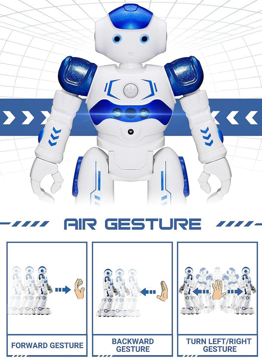 KingsDragon RC Robot Toys for Kids, Gesture & Sensing Programmable Remote Control Smart Robot for Age 3 4 5 6 7 8 Year Old Boys Girls Birthday Gift Present