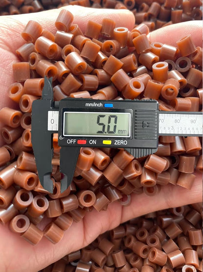 OEEKOI 5500Pcs Fuse Beads - 5mm Bulk Melting Beads for Crafts, Ideal for Christmas Birthday Gifts,Clear