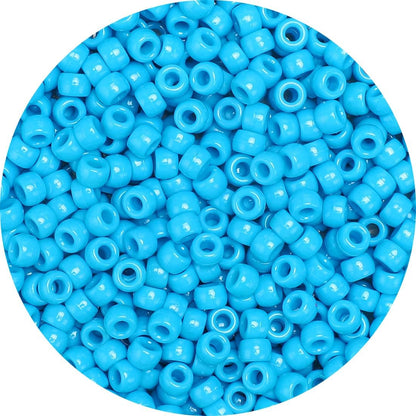 1200pcs Pony Beads Bulk – 11 Colors 6x9mm Plastic Craft Beads for Bracelets, Jewelry, Hair Braiding & DIY Projects