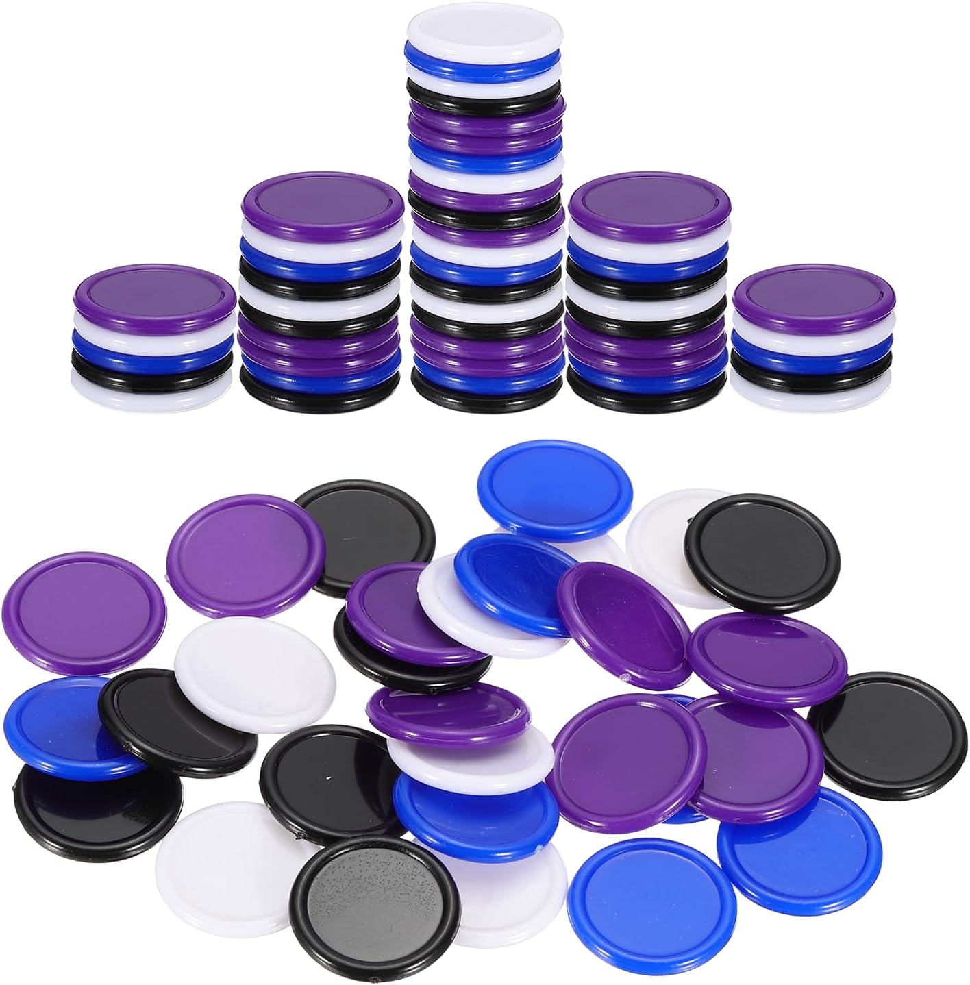uxcell 100Pcs 0.8 Inch Plastic Poker Chips, Mini Bingo Chips Learning Counters Counting Counters Disks Markers Opaque Game Tokens for Game Play Math Counting, Yellow