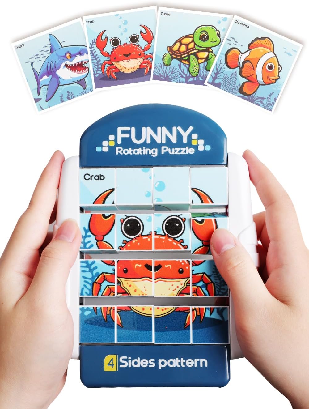 16-Piece Rotating Puzzles for Kids 4-6, Toddlers Puzzles 2-4, Road Trip, Airplane Activities Game, Travel Toys - Brain Teaser, Fine Motor Skills, Birthday Gifts Boys & Girls - Transportation
