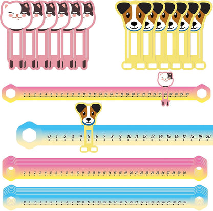 12 Pieces Number Lines for Students Positive Slide and Learn Integers Number Lines 21 x 3 Inch Numbers Line Focuses on Numbers 0 to 30 for Home Kindergarten School Classroom Wall
