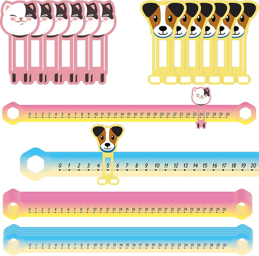 12 Pieces Number Lines for Students Positive Slide and Learn Integers Number Lines 21 x 3 Inch Numbers Line Focuses on Numbers 0 to 30 for Home Kindergarten School Classroom Wall