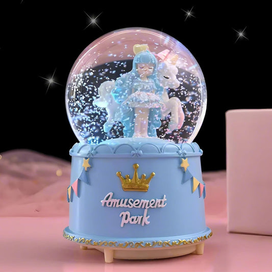Unicorn Snow Globes for Girl,6.5IN Pink Music Snowglobes with LED Lights and Automatic Snowfall,Home Decor Glass Ball for Kids Bedroom Birthday for 5-18 Year Old Girl(6.5x4.1IN