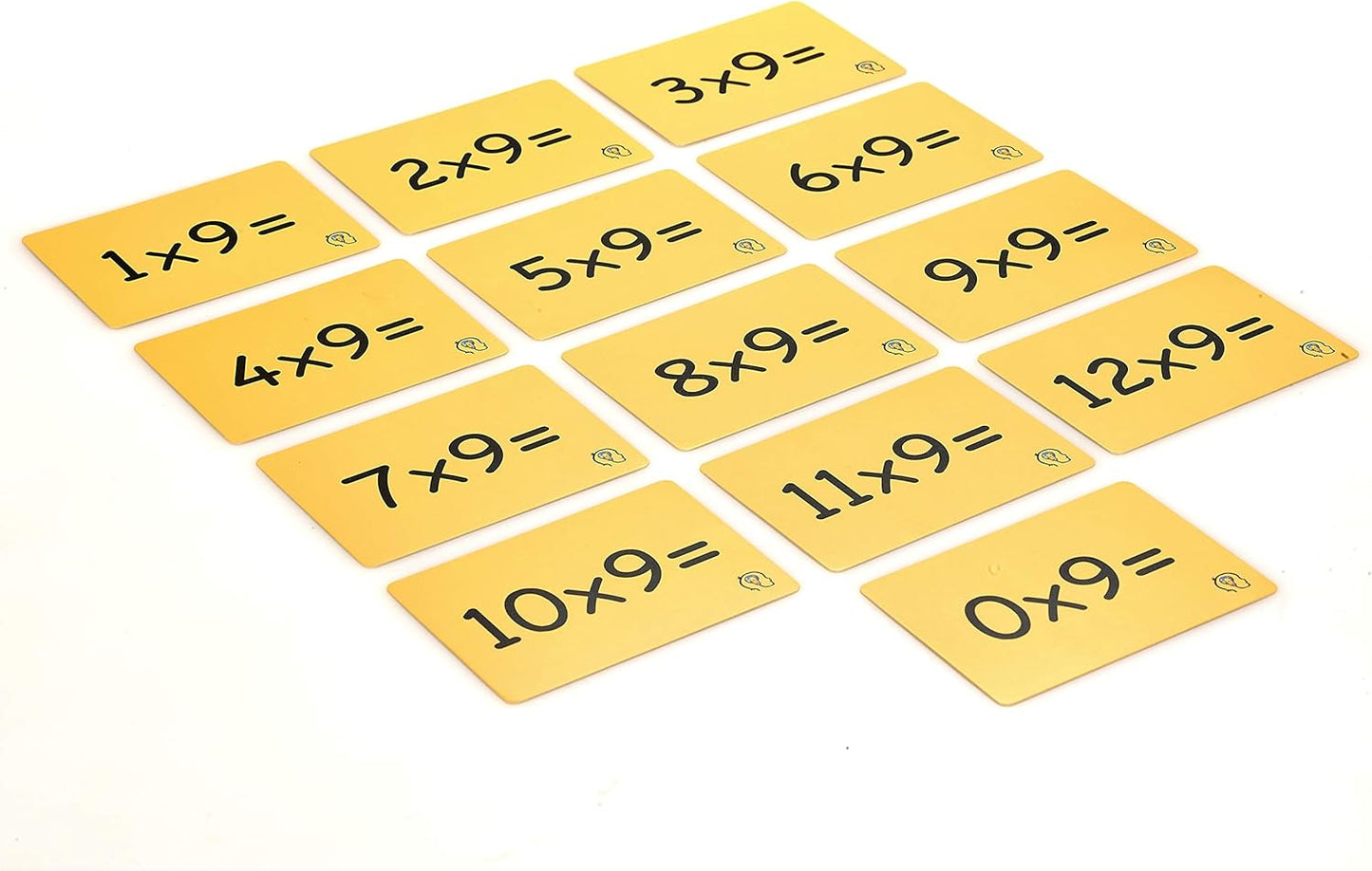 Times Tables Flashcards, one Set of 0-12 Times Tables Cards, 169 Double Sided Multiplication Flashcards with 2 Rings Included to organise Cards