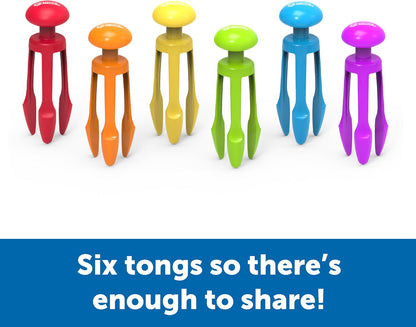 Learning Resources 3 Prong Tong, Pencil Grip Tongs, Sensory Bin, Fine Motor Toy, Set of 6, Ages 4+