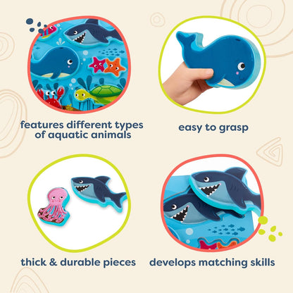 B. toys – Peek & Explore – School BusChunky Puzzle for Toddlers,Educational & Developmental Toys for Kids – 2+ Years