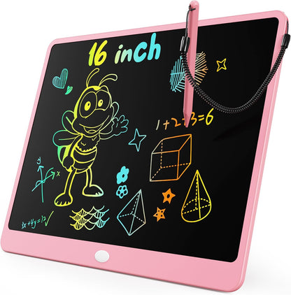KOKODI LCD Writing Tablet, 12 Inch Colorful Toddler Doodle Board Drawing Tablet, Erasable Reusable Electronic Drawing Pads, Educational and Learning Toy for 3-6 Years Old Boy and Girls(Blue)