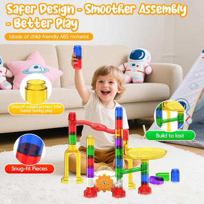 Motorized Marble Run - Marble Runs Stem Toys for Kids 4-8 8-12 - Construction Building Educational Space Toys 5-7 8-10 - Birthday for Boys and Girls