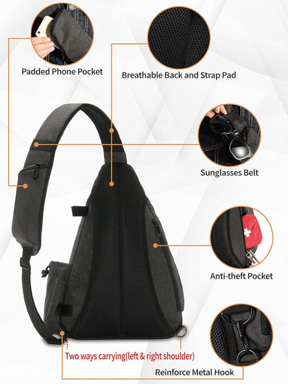 MOYAQI Disc Golf Bag with Retriever Holder and Storage Pockets, Disc Golf Backpack with 8-10 Disc Capacity, Padded Adjustable Strap and Back Panel, Lightweight and Durable