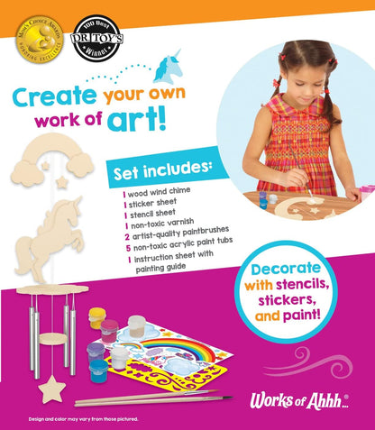 Works of Ahhh... Craft Set - Solar System Mobile Classic Wood Paint Kit