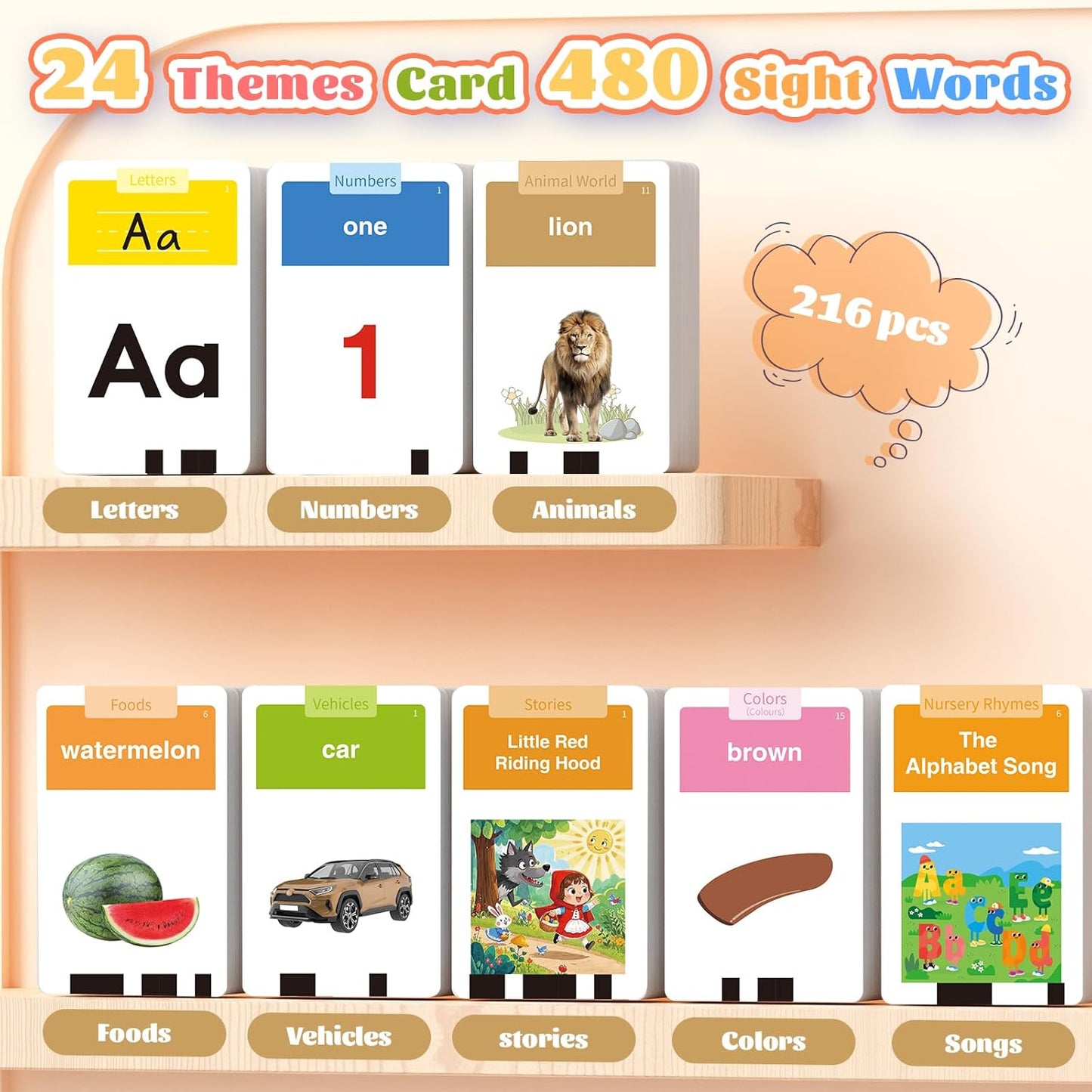 HOMESTEC Toddler Talking Flash Cards with American Accent and 288 Sight Words for Speech Therapy Learning Montessori Sensory Play for Boys and Girls Ages 3 to 6 Birthday Gifts (Pink)